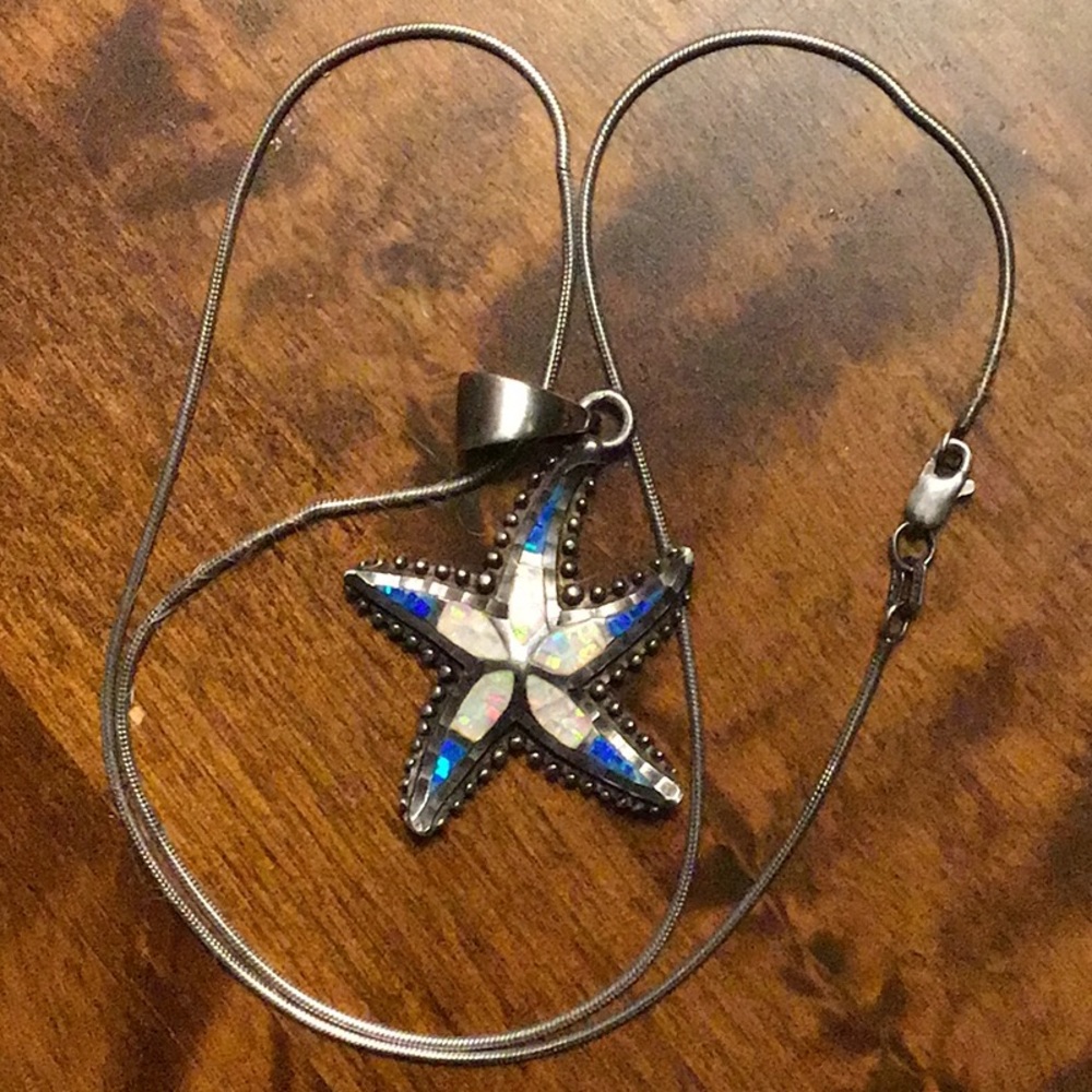Silver and opals